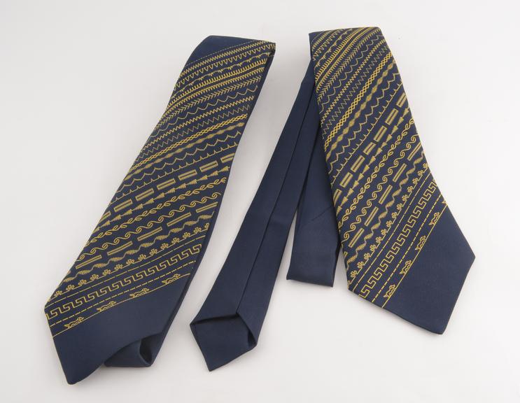 Two gentleman's neck-ties made using Singer Futura sewing