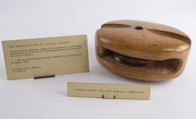 Pulley Block Made at the Block Mill, Portsmouth Dockyard, 1943-1953