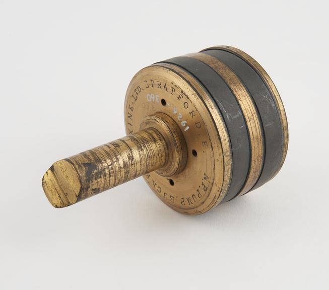 Patent N.P. pump Piston, 3 inches diameter.