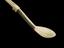 Carved ivory snuff spoon with hairpin handle, egg-shaped spoon