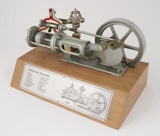 Cut-away working model of a steam engine
