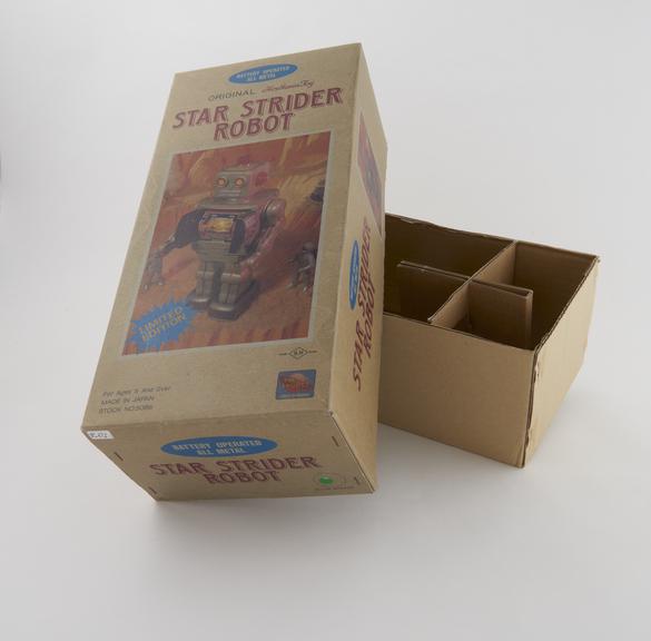 Box packaging for Star Strider Robot, manufactured by Horikawa