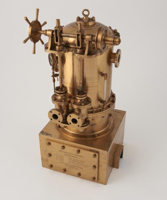 Model (scale 1:6) of McCarter's patent 1869-73 condenser