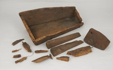 1 wooden chute and parts