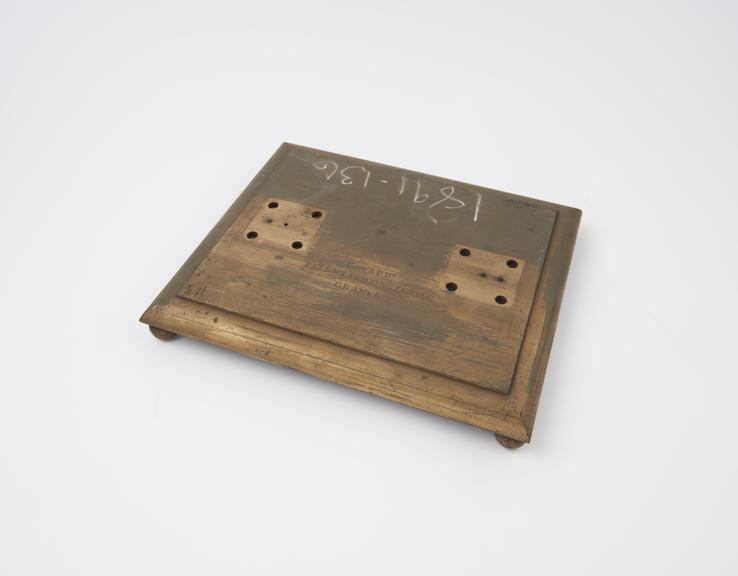 Rectangular brass base