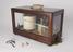 Marine barograph, in mahogany framed glass carrying case