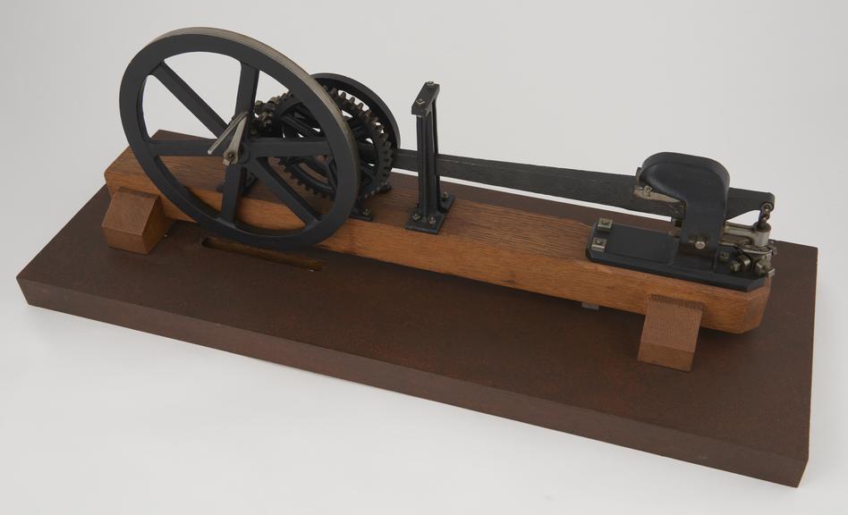 Model of punching and shearing machine made by Simon Goodrich