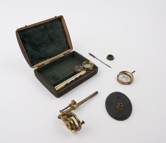 Botanic microscopes in fishskin case, English