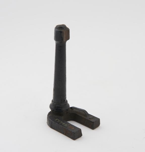 Toy microscope, stand only, English, 1881-1920