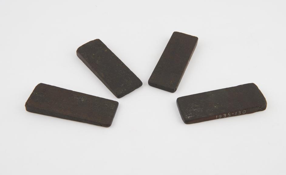 Four wooden wedges, used by Joseph Bramah in his workshop