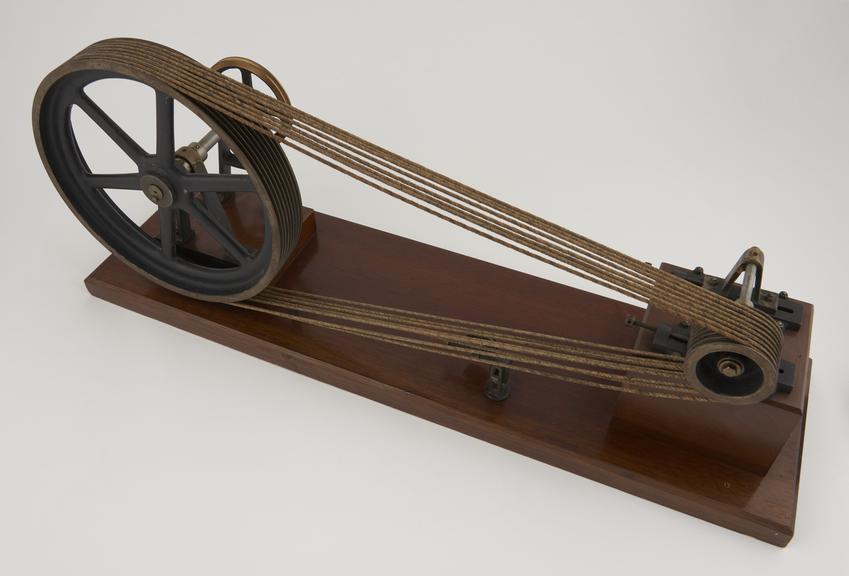 Model (scale 1:8) of continuous multiple rope-drive by Raworth