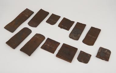 Wooden wedges and metal