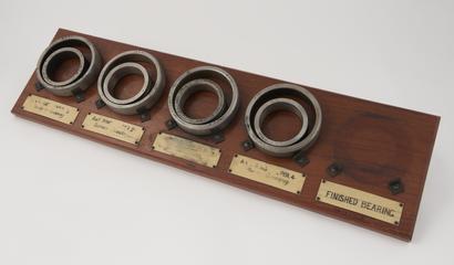 Four Bearing examples Mounted on Wooden Board
