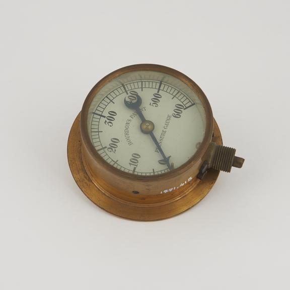 Bourdon's patent pressure gauge 0-600 (P.S.I?)