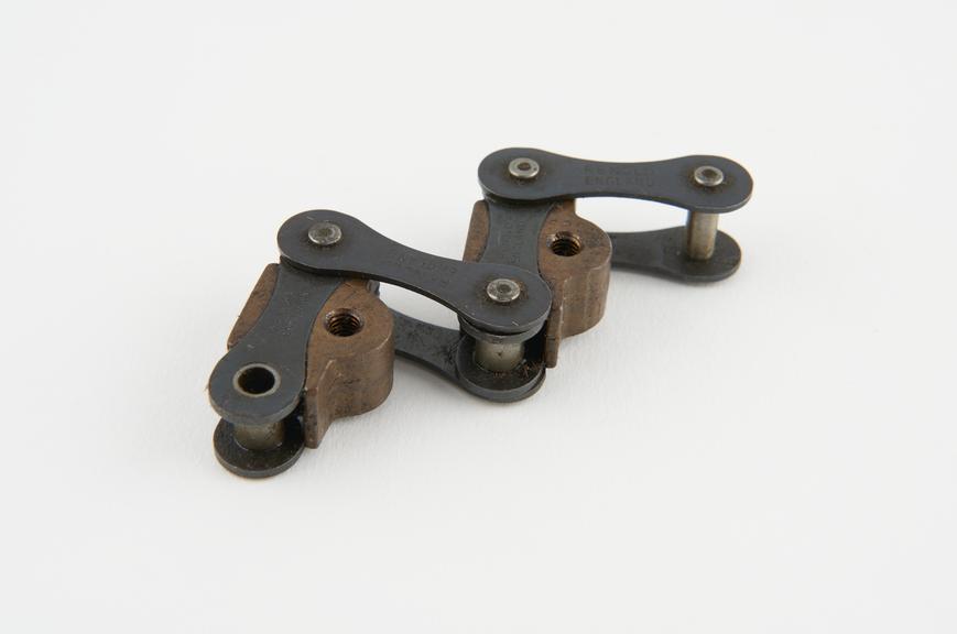 Sample, 4 links of inserted block conveyor chain No