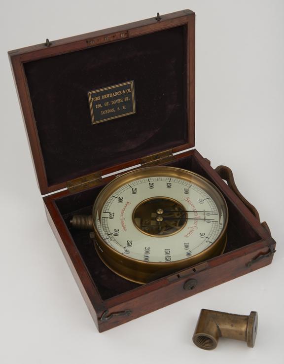 A standard pressure test gauge in case