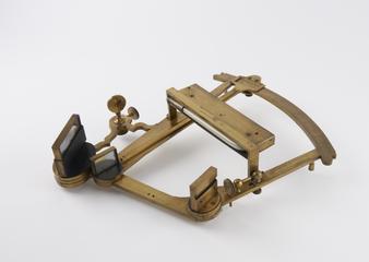 Brass framed octant fitted with bubble artificial horizon