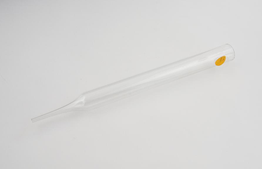 Pipette shaped glass tube