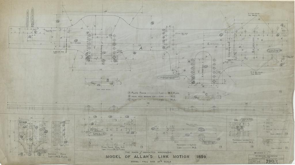 Model of Allan's Link Motion (1859)