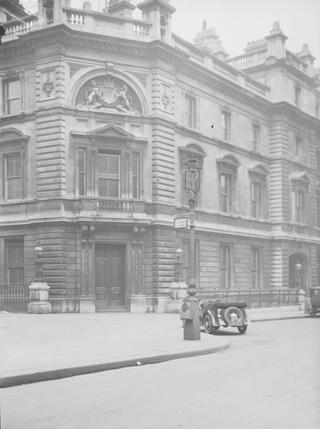 Car parked outside London building