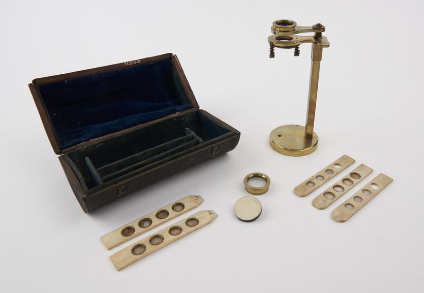 Botanic microscope in fishskin case, English, early 19th century