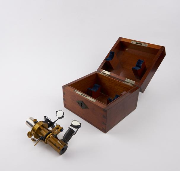 Microspectrometer, Abbe type, in wooden box, by Zeiss, German