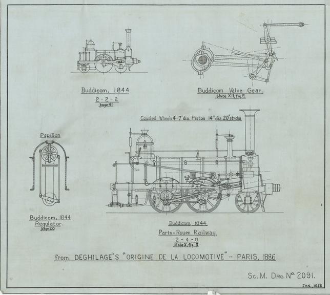 Buddicom, 1844 - Paris-Rouen Railway 2-4-0