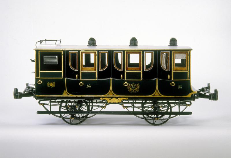 The carriage represented by this model (scale approx 1:4) has