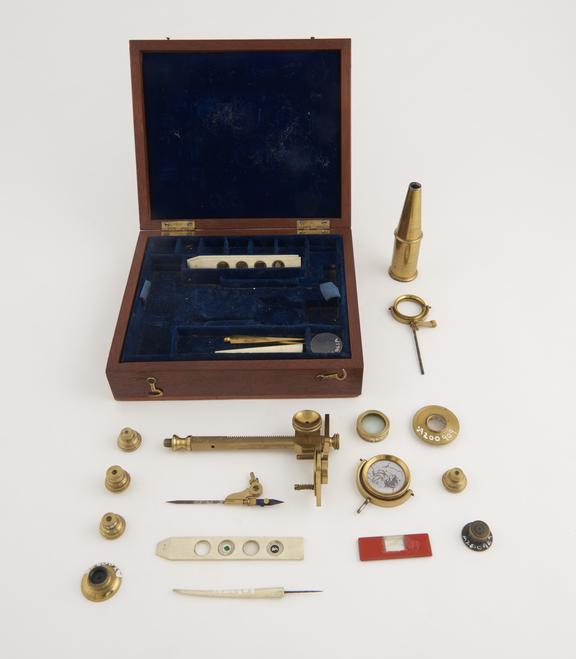 Gould-type microscope in case, by Cary, London, English