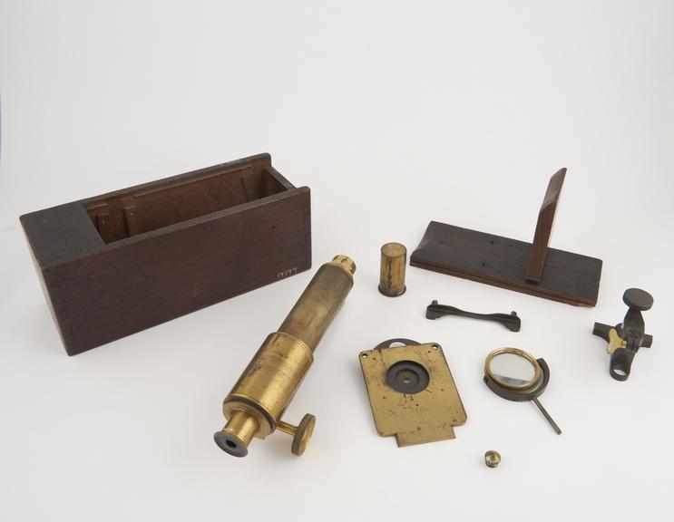 Warington Universal type microscope, in case, 1851-1875