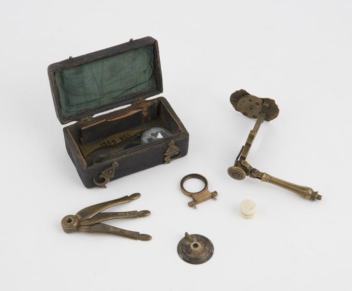 Smallest Pocket microscope by Watkins, with accessories