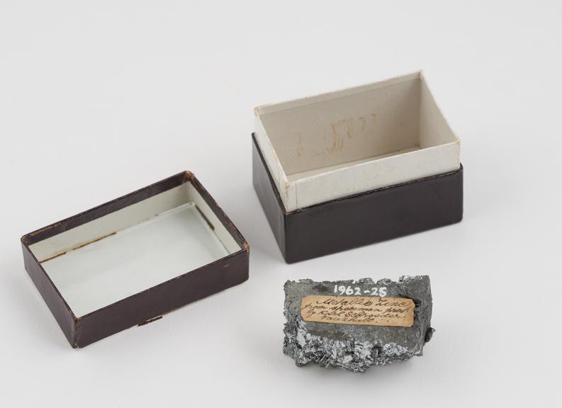 Portion of Zinc ingot (Sp.G. 6.86), mid 19th century