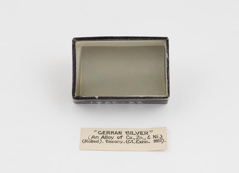 German Silver' (an alloy of Cu, Zn & Ni): (Rolled). Saxony