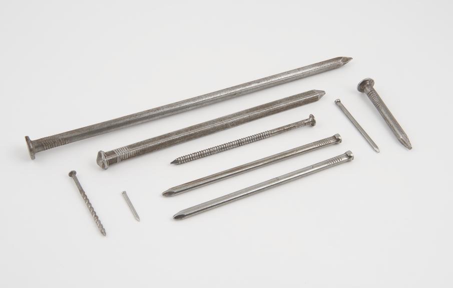 Selection of carbon steel nails