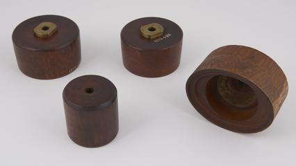 Set of four wooden chucks