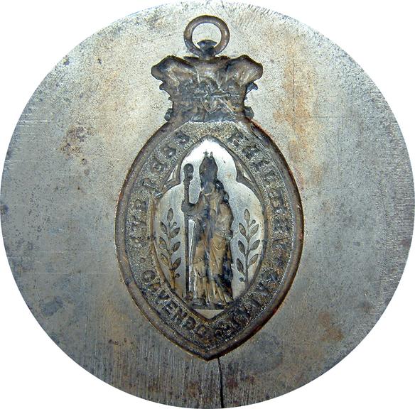 Die for free pass, steel, Furness Railway, obverse