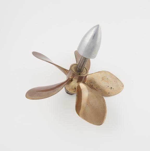 Model, scale 1:12, of a warship propeller with five blades