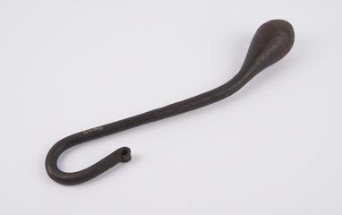 Plumber's goosing iron used for lead pipe joints