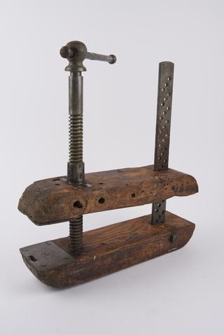 A coachmaker's large hand screwed clamp.