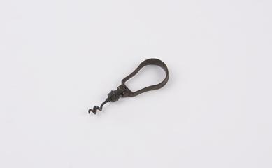 corkscrew, a metal hand loop at the top