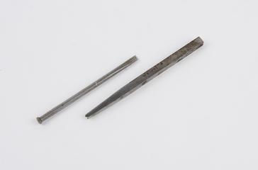 Leather workers type punches with serrated ends