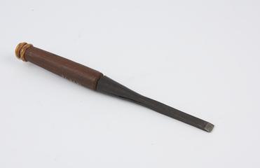 Chisel, wooden handle with number 7 marked on end