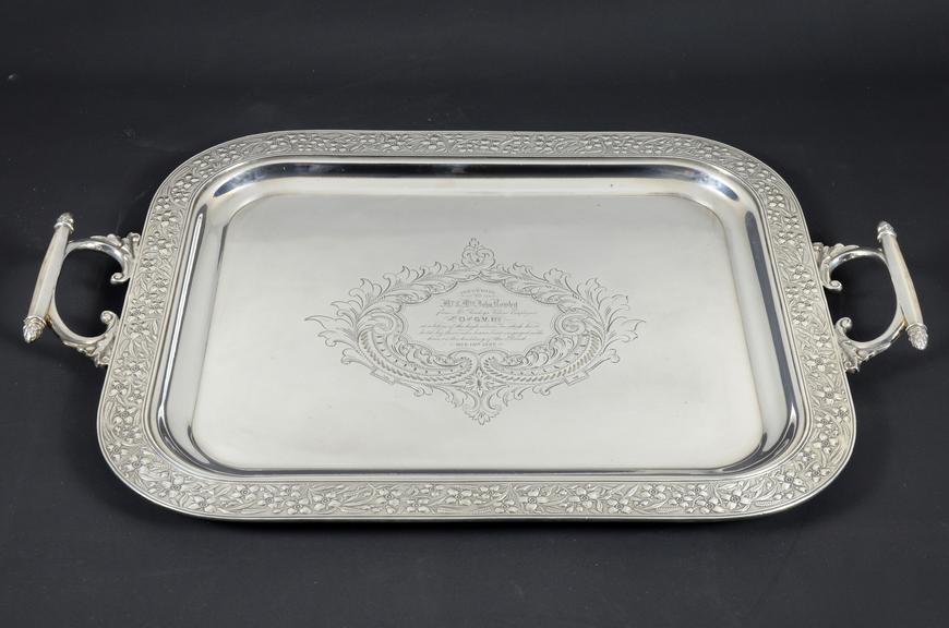 Commemorative salver, electroplated nickel silver