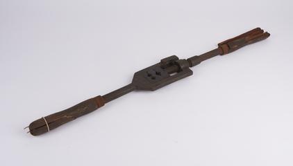 Stock fitted with three sets of dies