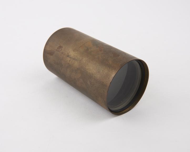 Cylinder with concave lens set at one end, English, 1850-1900