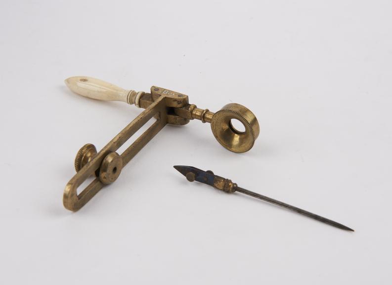 Folding hand microscope, English, early 19th century