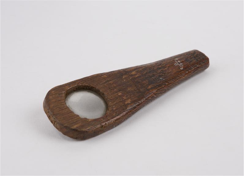 Hand lens, crudely made, English, 19th century