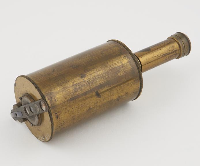 Smith's Reflecting microscope, brass slide attached