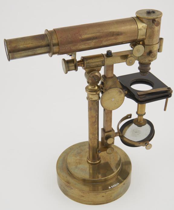 Horizontal microscope by Laurent, Brussels, mid 19th century