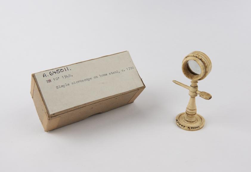 Ivory hand microscope, from the Nachet collection